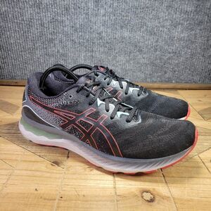 Asics  Gel Nimbus 23 Men’s 12 1011B004 Black Electric Red Running Shoes Sneakers